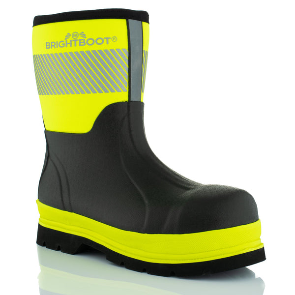 Brightboot Waterproof Rigger Safety Boots Yellow / Black